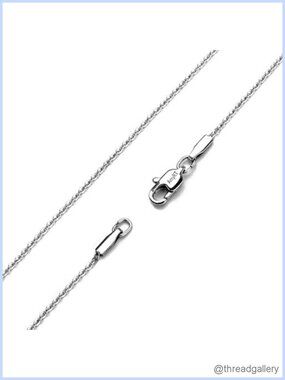 1.2mm Titanium Steel Cable Chain Necklace Lobster Clasp 18 in
